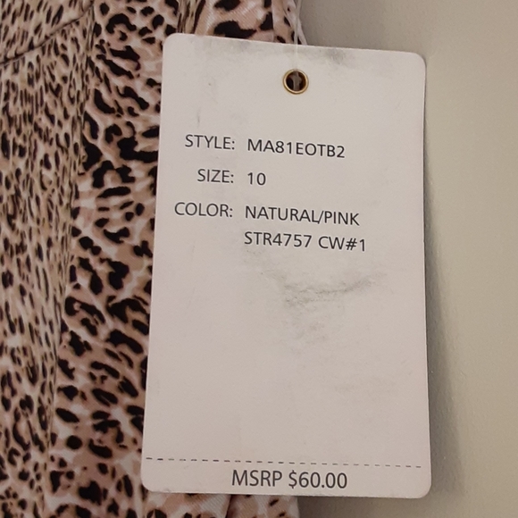 Zac & Rachel Animal Print Pull-On Pants Size 10 - Picture 3 of 6